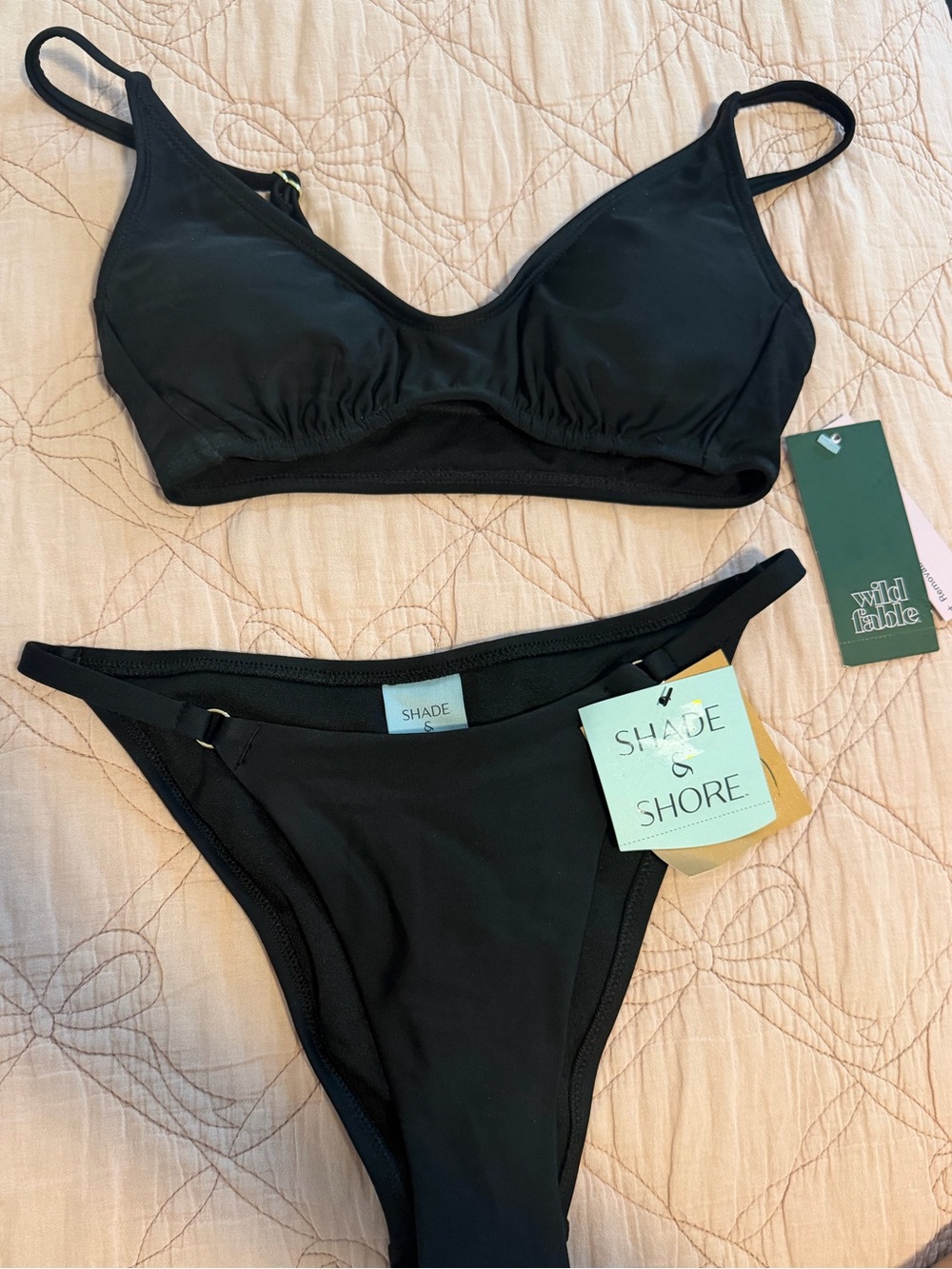 Black Women's Bikini Bottom with top